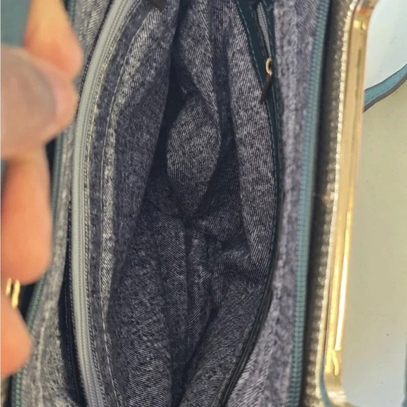 Le Miel Fringe Crossbody Bag Blue Women Cluch Detachable Strap Western 90s New - Picture 13 of 16